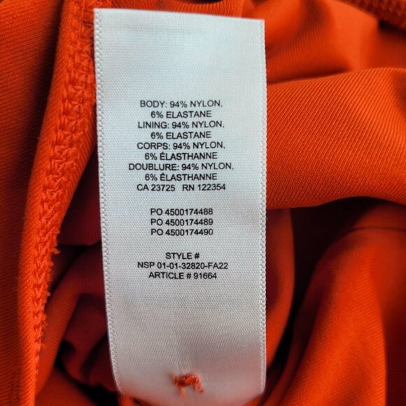 Aritzia Babaton Contour Orange Henley Bodysuit Size S - Picture 8 of 10